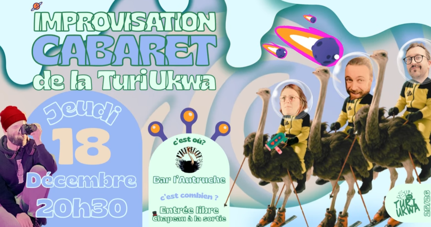 Cabaret d&rsquo;improvisation à l&rsquo;Autruche – Décembre 2025